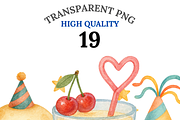 19 New Year Watercolor Clipart, a Decorative Illustration by Pati Charm Studio (Thumbnail 1 of 8)