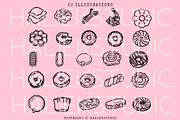 Donut Procreate Stamp Brush Set, a Brush Add-On by HalieKStudio (Thumbnail 2 of 12)