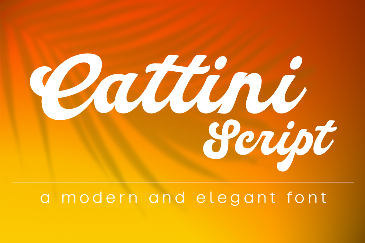 Cattini Script, a Script Font by Eurotypo (Photo 1 of 6)