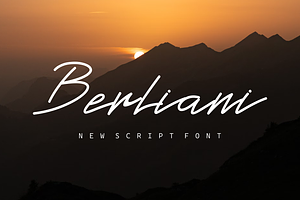 Berliani New Script Font, a Script Font by VectorCraft