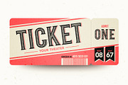 Vintage Retro Cinema Ticket Template, an Object Graphic by Black White Mouse Design (Thumbnail 1 of 3)