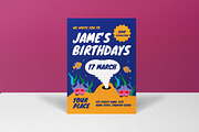 Blue Kids Birthday Party Invitation, an Invitation Template by graphicook (Thumbnail 3 of 3)