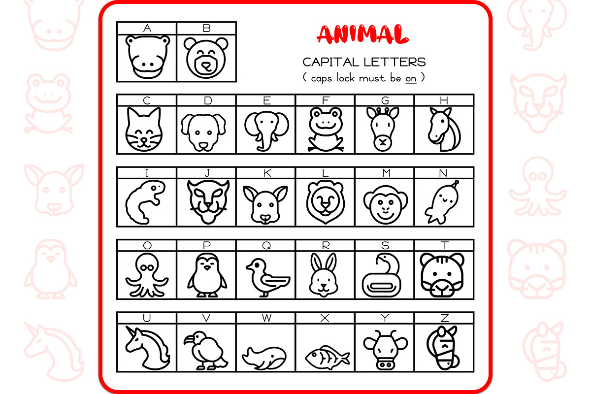 Animal Alphabet - Dingbat Font, a Symbol Font by WADLEN (Photo 2 of 7)