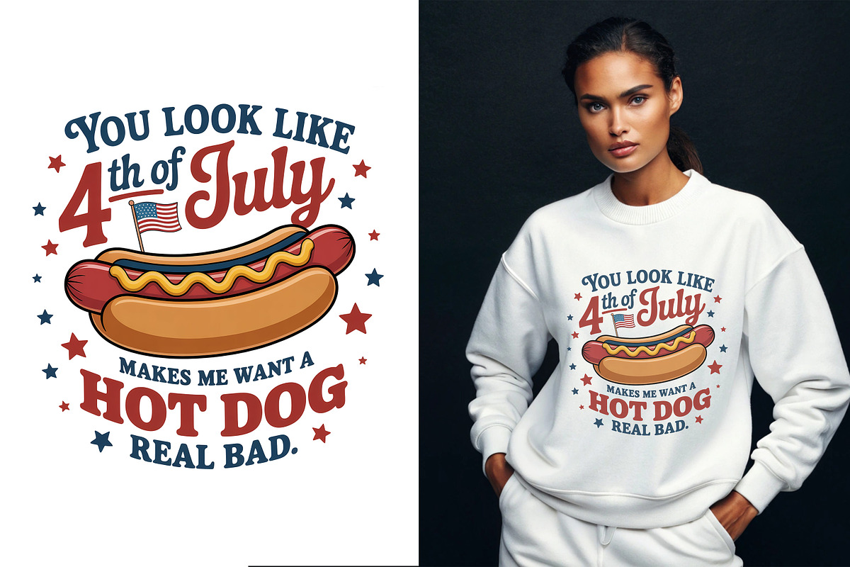 4th of July Hot Dog PNG, a Food Illustration by Unique Design Team (Photo 5 of 5)
