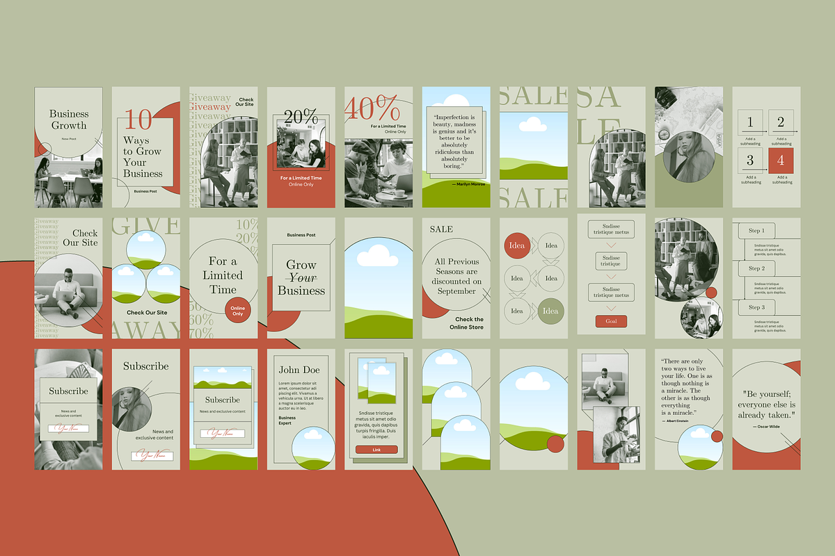 Alines - Social Media Deck Bundle, a Social Media Template by chio.design - Khalay Chio (Photo 4 of 9)