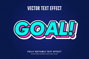 Goal 3D Vector Text Effect