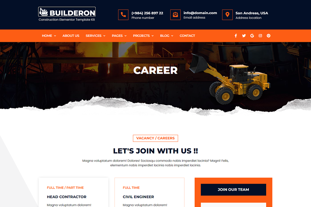 Construction Elementor Template Kit, a Landing Page Template by Shasha (Photo 8 of 15)