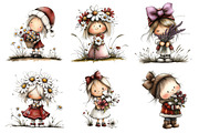 Flowers and Girls Big Clipart Bundle, an Illustration by Daily.Designs (Thumbnail 4 of 5)