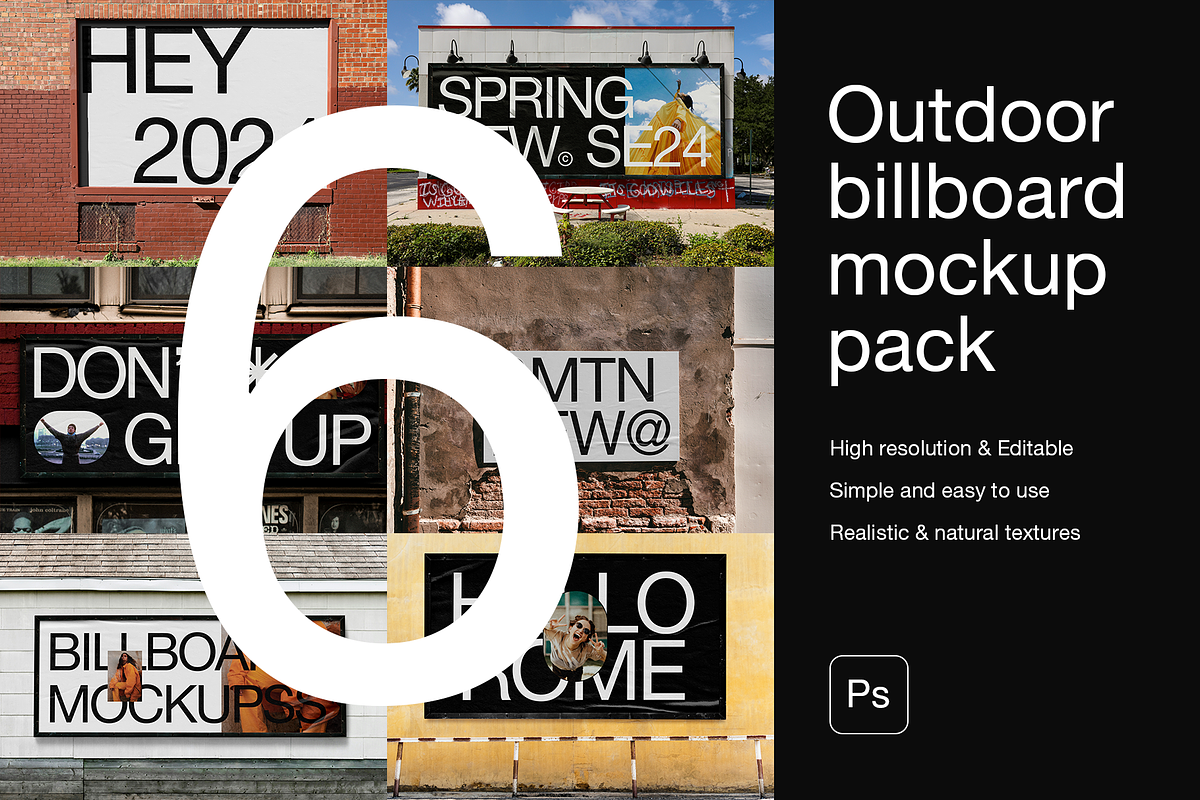 Outdoor Billboard Mockup Pack, a Mockup by Thunder Studio (Photo 1 of 7)