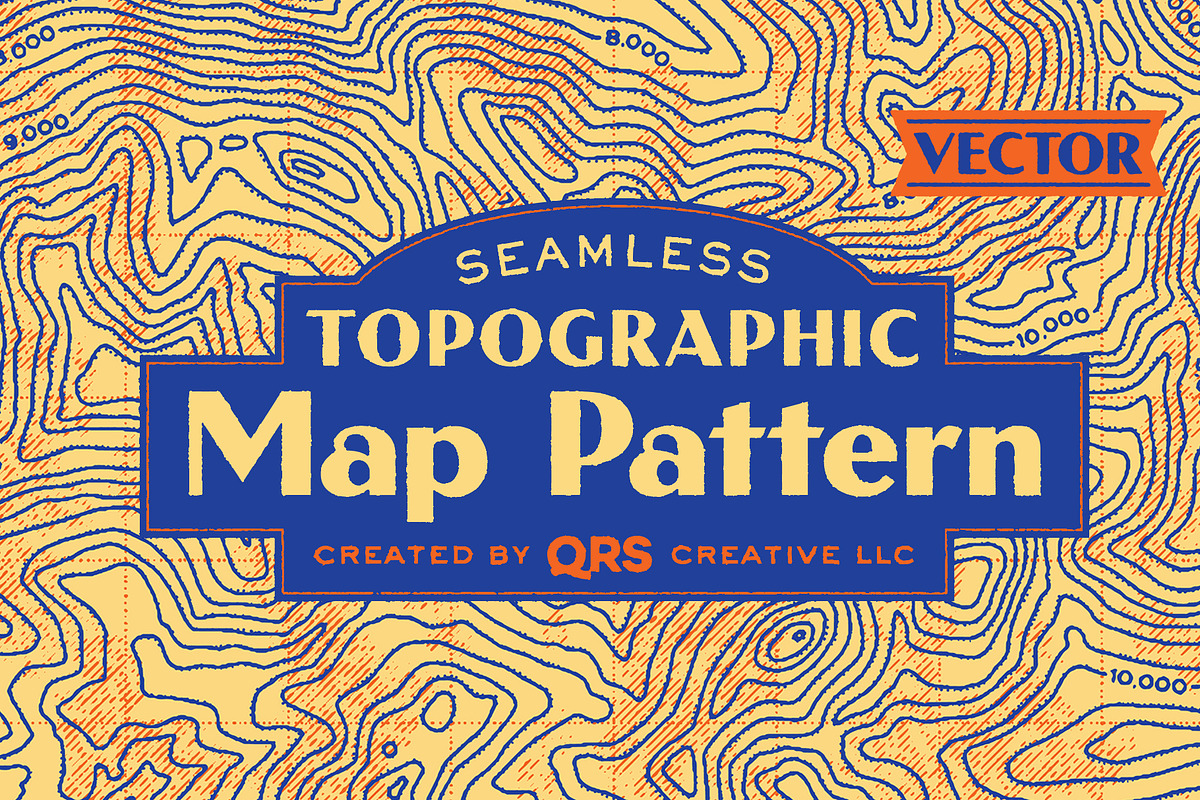 Topographic Map Pattern (Vector)