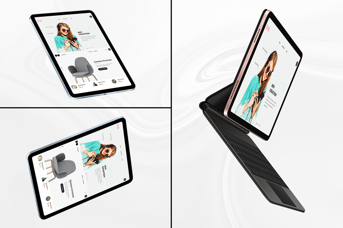 All New iPad Air Mockups, an iPad Mockup by ydlabs (Photo 8 of 9)