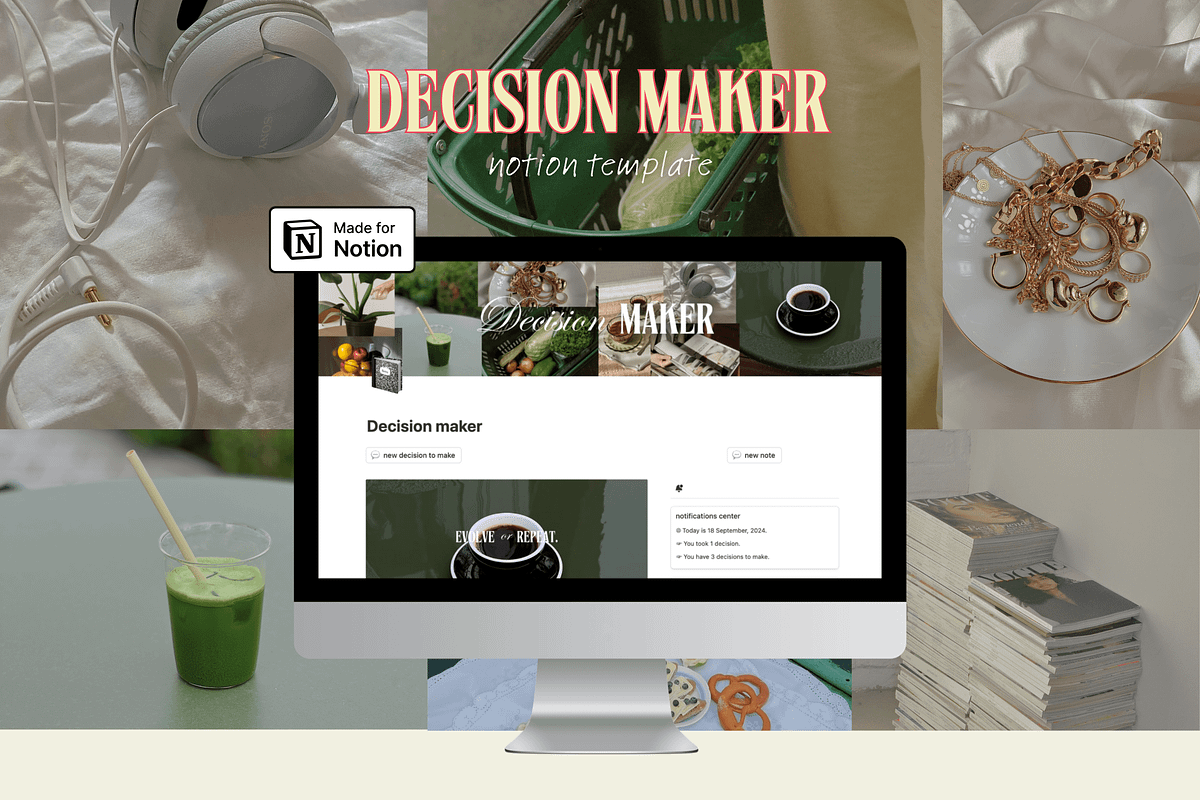 Decision maker - Notion template, an App Template by Iasan Design (Photo 2 of 11)