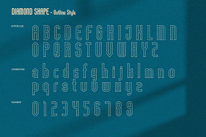 Diamond Shape - Serif Font