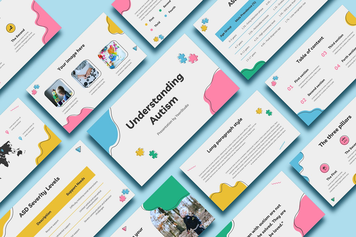 Autism Presentation Template, a Presentation Template by BumbleGraph Studio (Photo 4 of 5)