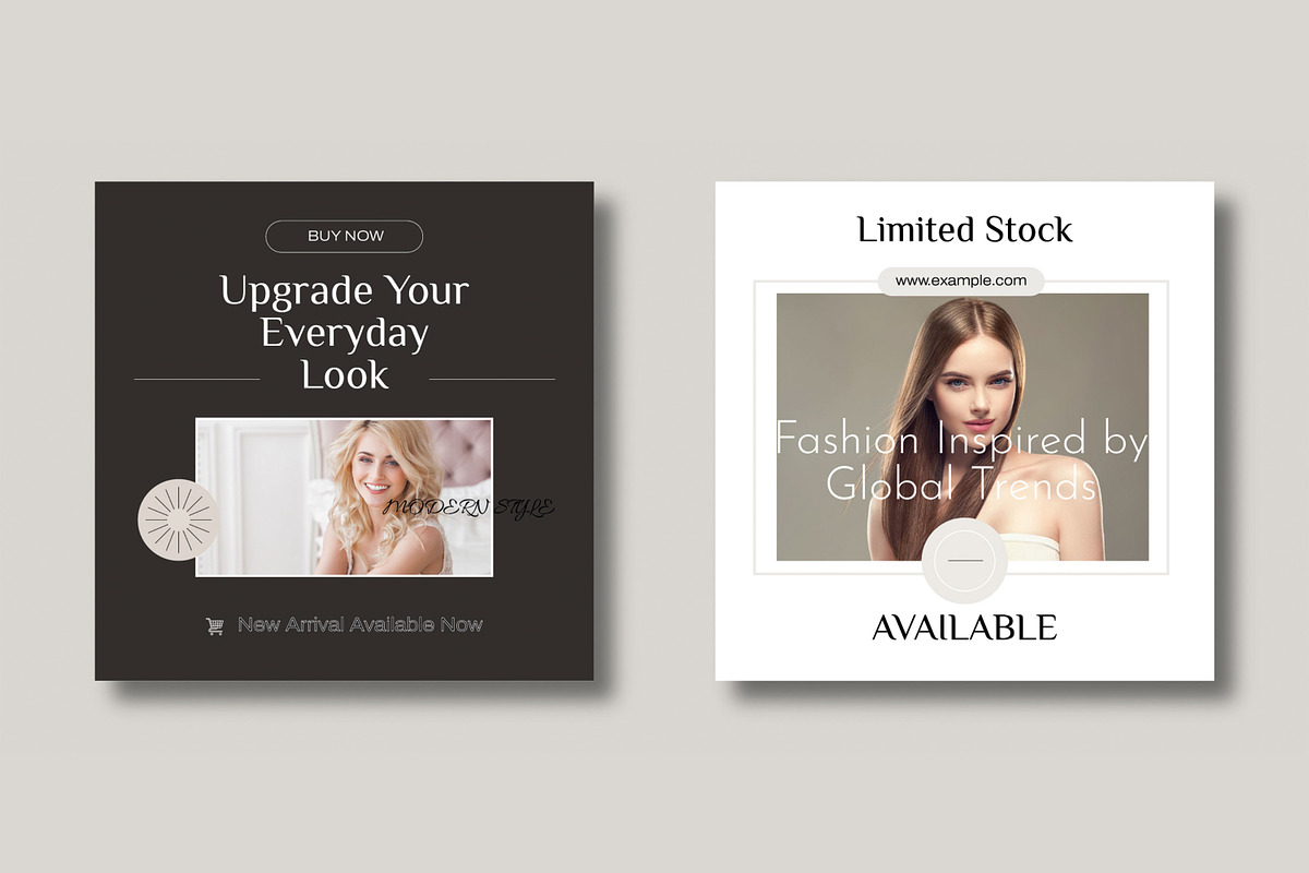 Minimal Fashion Social Media Post, a Social Media Template by MightyDesign (Photo 4 of 8)