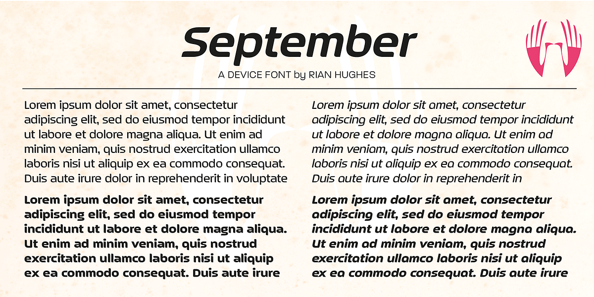 September, a Sans Serif Font by Device (Photo 4 of 6)