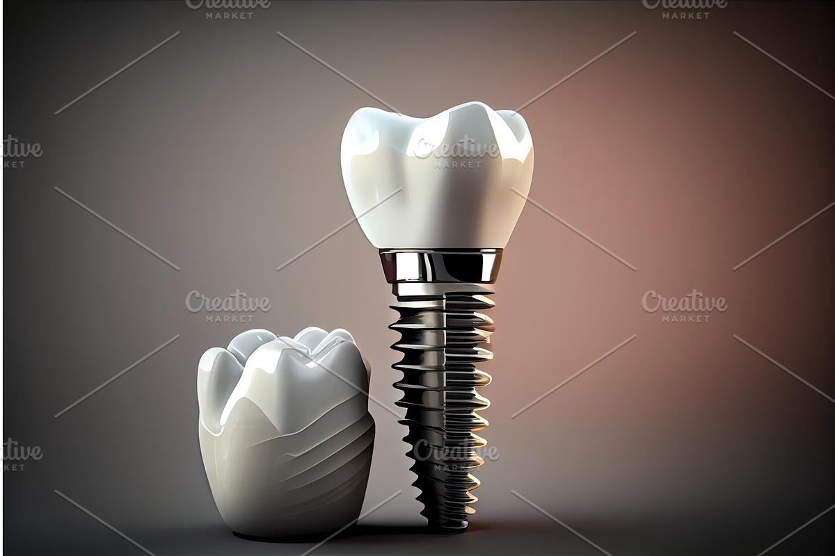 illustration of dental implant, an Object Graphic by Neirfy