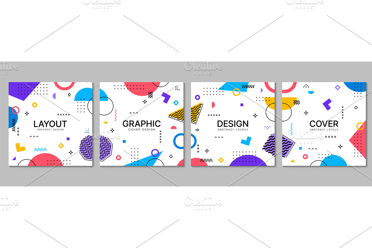 Abstract square banners, a Decorative Illustration by Vector Tradition