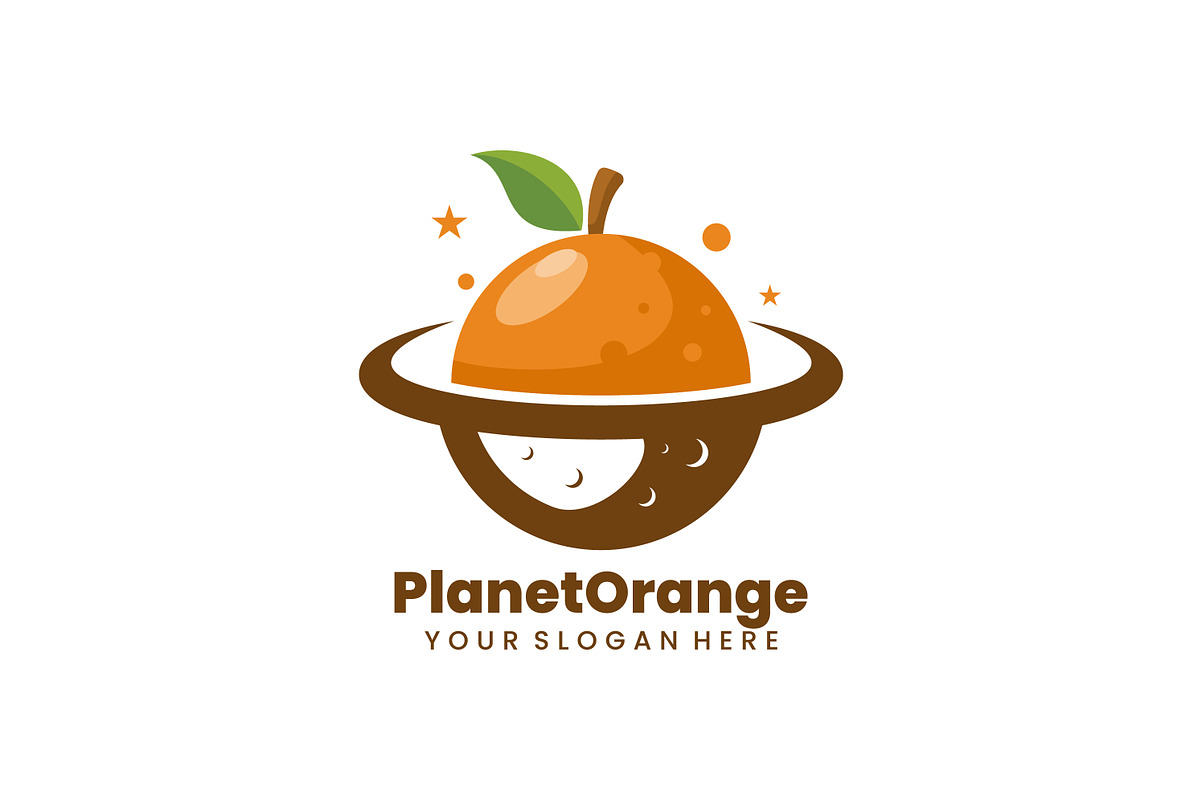 planet orange vector template logo, a Branding & Logo Template by OmerStudio