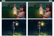 35 magic shine light photo overlays, a Layer Style Add-On by OverlayBox (Thumbnail 2 of 5)