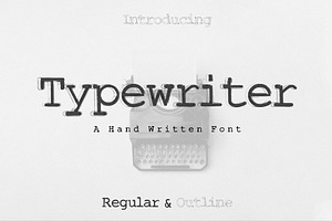 Typewriter Handwritten Typeface