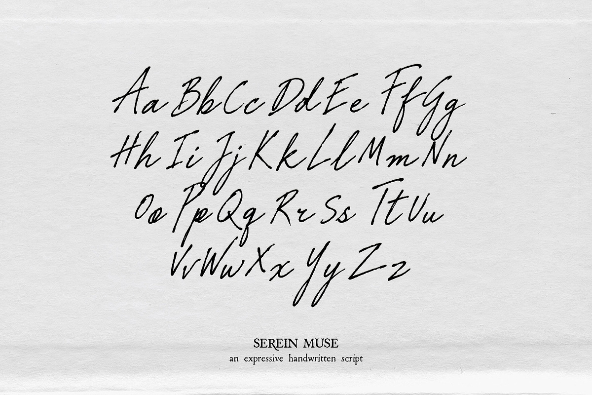 Serein Muse Handwritten Script, a Script Font by Mneme (Photo 6 of 8)