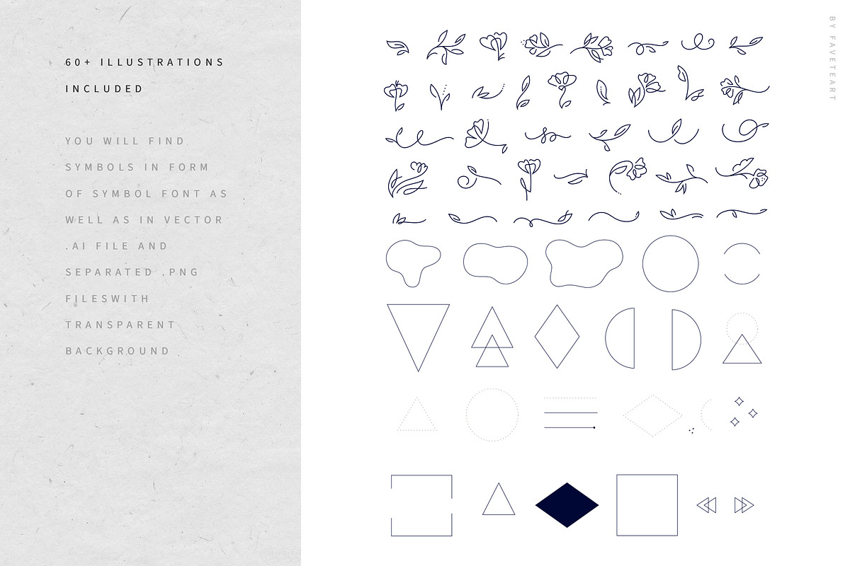 Florium - floral logo font, a Sans Serif Font by Favete Art (Photo 7 of 21)