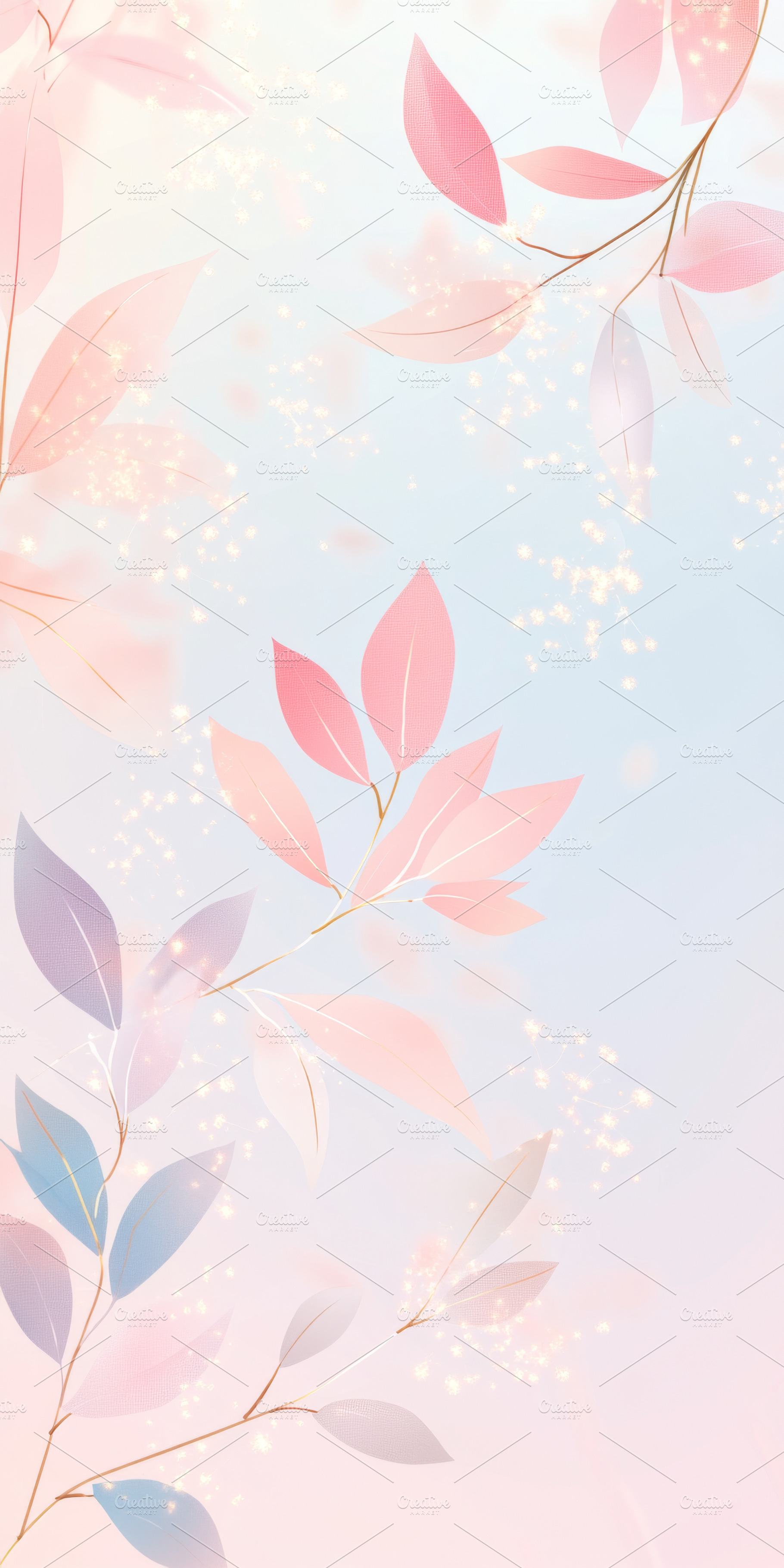 Delicate floral pattern with pink an, a Photo by Dvoevnore photos