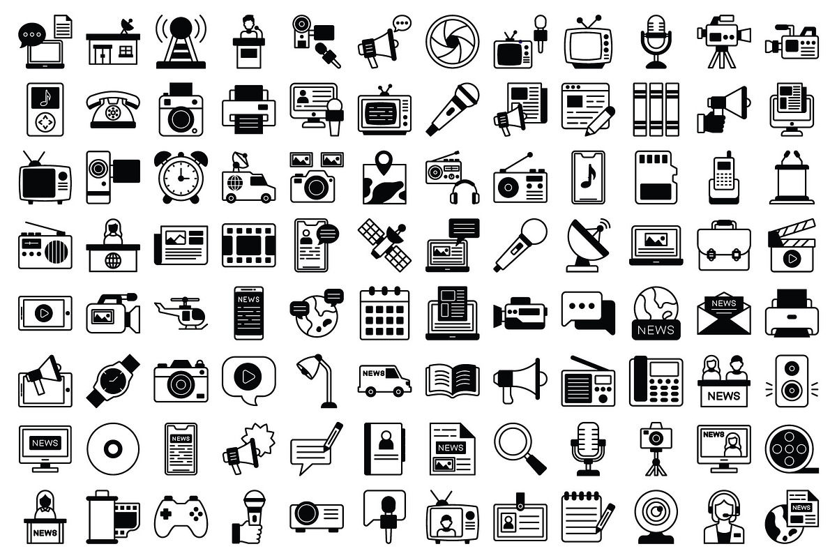 Mass Media Icons Pack, an Icon by Vector Portal (Photo 3 of 5)