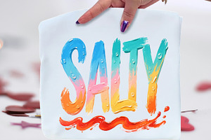 Preppy Painted Salty Beach Shirt, an Illustration by CraftArtStudio