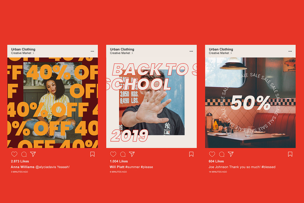 70s BACK TO SCHOOL - Instagram kit, a Social Media Template by Ratatap! (Photo 2 of 7)