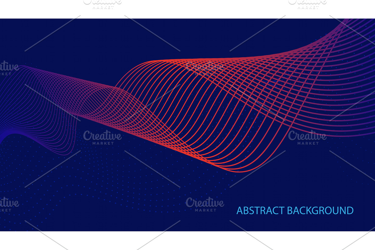 Red and blue abstract wave, an Object Illustration by JeanBet