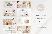 Beige YouTube Branding Kit, a Social Media Template by ShopRShop (Thumbnail 1 of 7)
