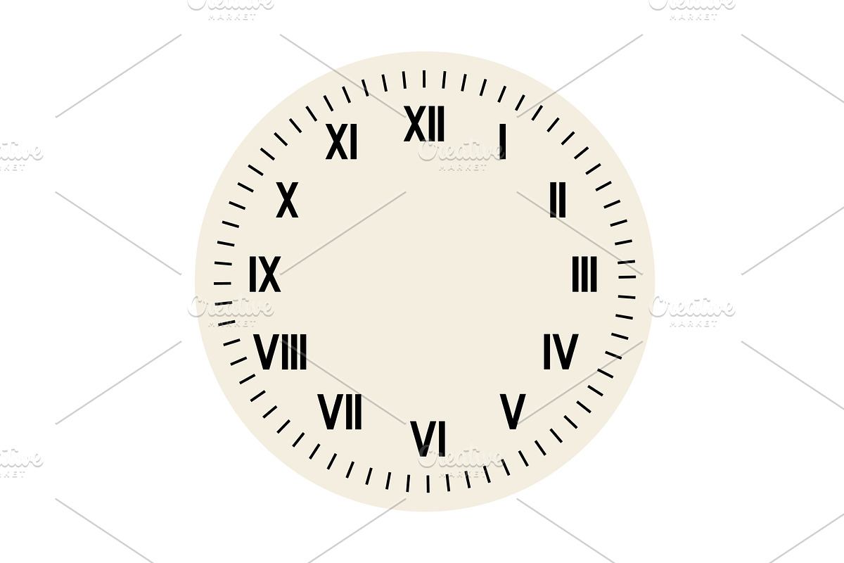 Retro round clock face, an Object Illustration by Things for designers