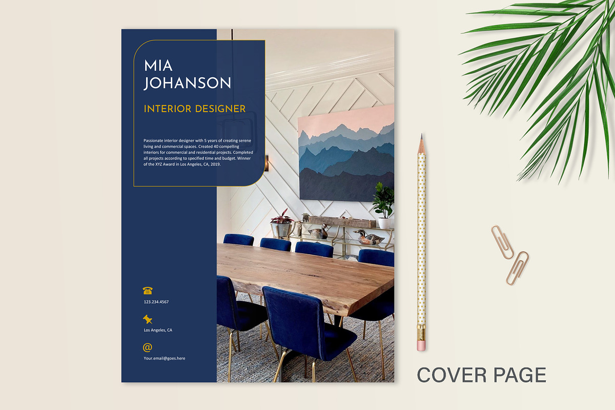 Interior designer resume portfolio, a Resume Template by Stanin Studio (Photo 4 of 10)