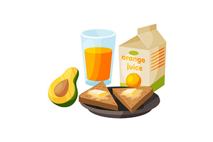 Paper Bag Package with Healthy, a Food Illustration by TopVectors