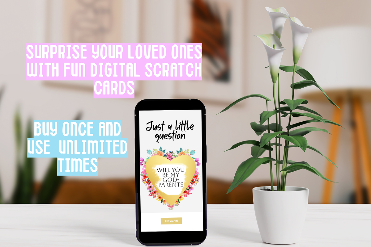 Godparents Proposal Scratch Card, an App Template by SunshineStudioBoutique (Photo 7 of 8)