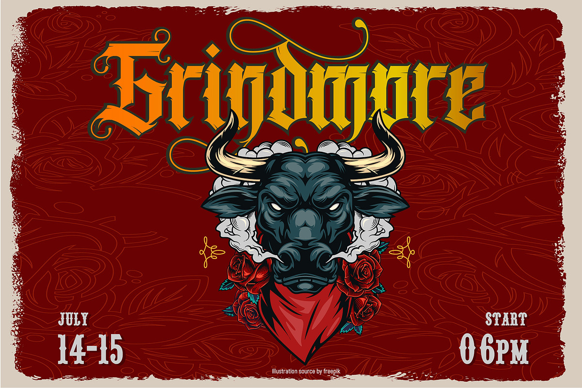 Grindmore, a Blackletter Font by LetterStock (Photo 4 of 7)