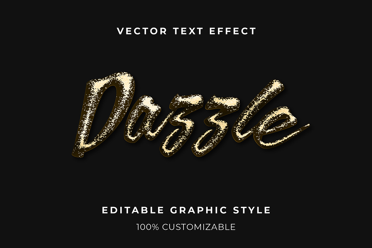 Glitter Gold Script Text Effect, a Templates & Theme by studiogstock (Photo 1 of 2)