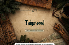 Taigawood Rustic Woodcut Font