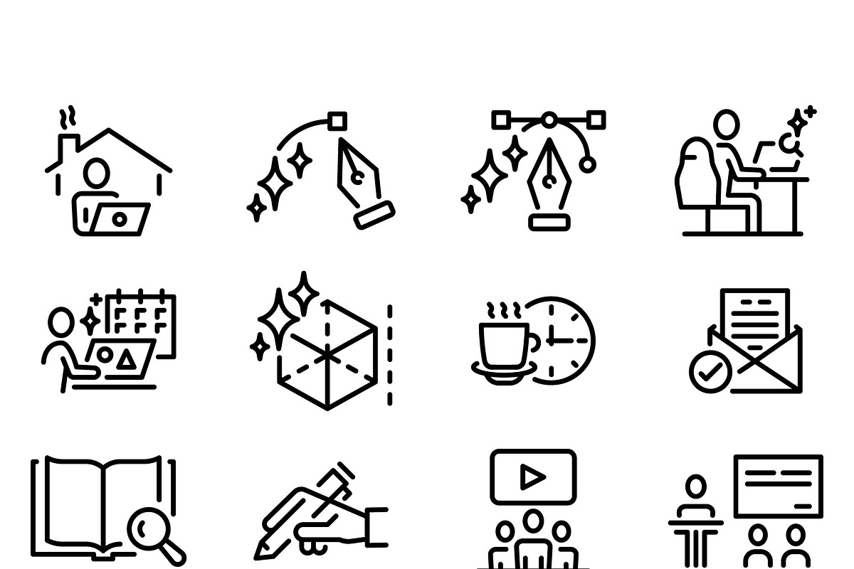 140 Artificial Intelligence Icons,AI, an Outline Icon by MarkoBabii (Photo 3 of 4)
