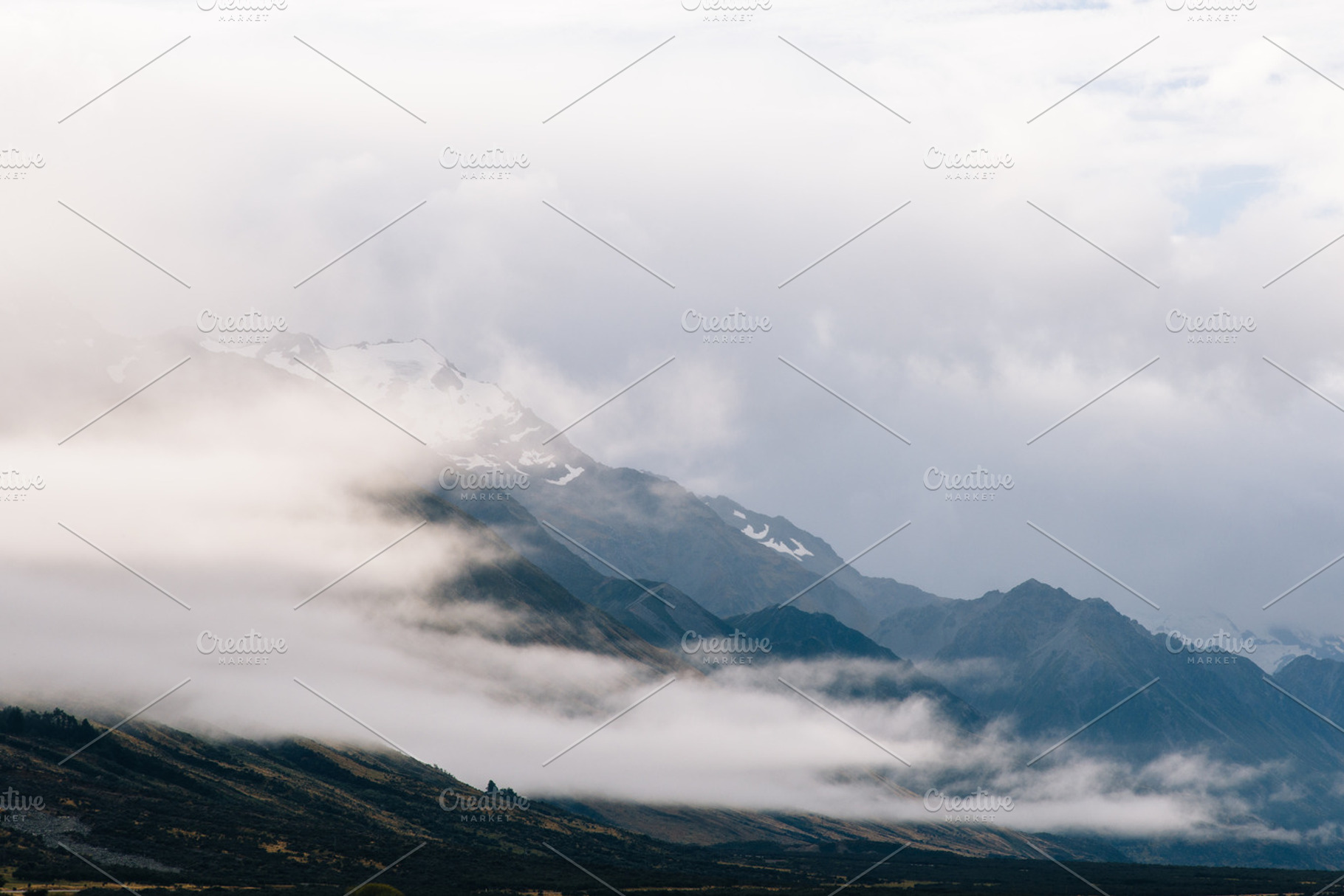 Mountains Fog And Clouds After Rain
