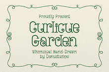 Curlicue Garden Whimsical Hand Drawn