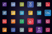 Sports, Games & Fitness Flat Icons, a Solid Icon by FlatLineIcons (Thumbnail 3 of 5)