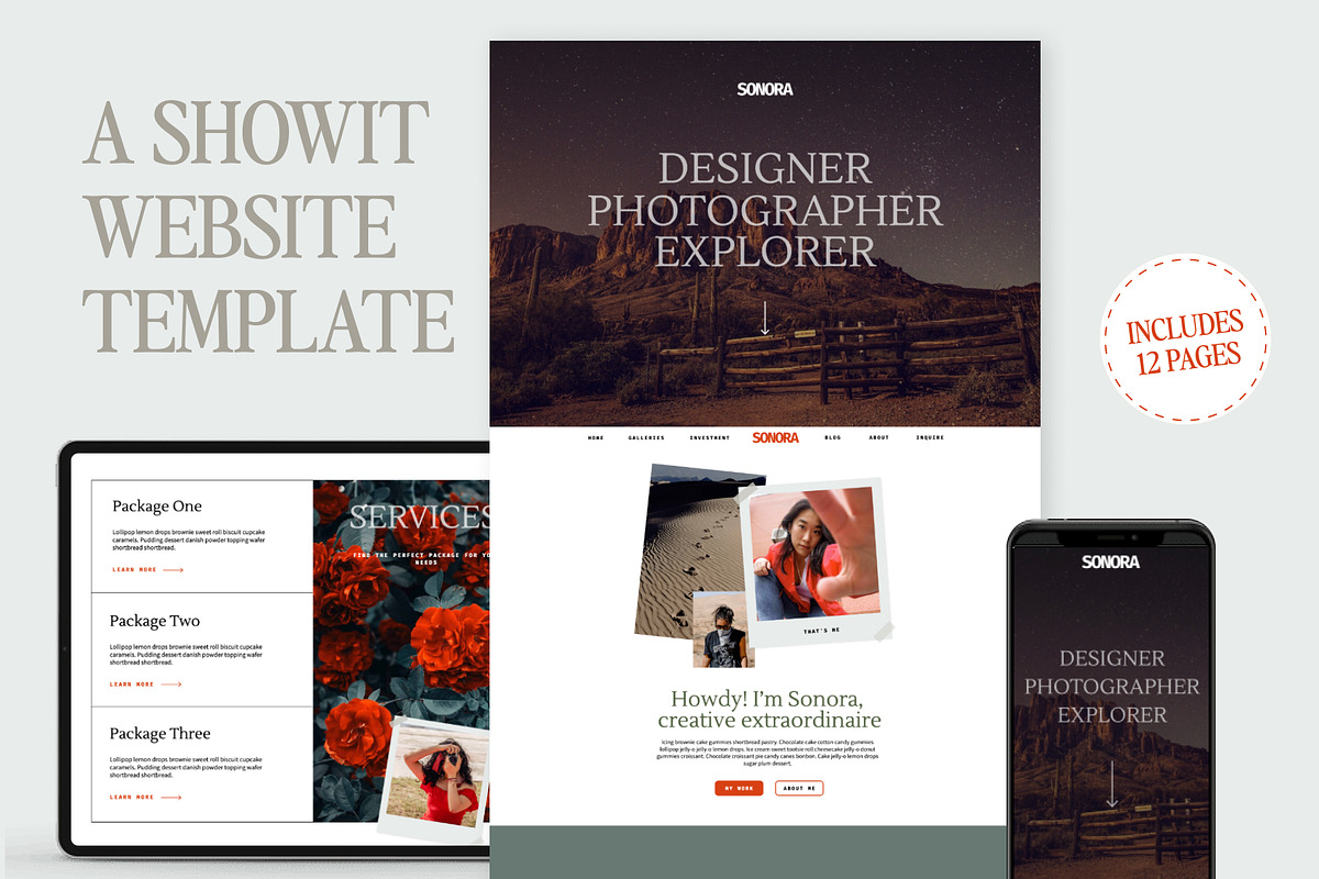 Showit Website Template - Sonora, a Websites & App Template by Amanda Pena Design (Photo 1 of 6)