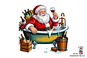 10 PNGs Funny Santa Clipart Bundle, a Graphic by Clipart Bloom (Thumbnail 15 of 17)