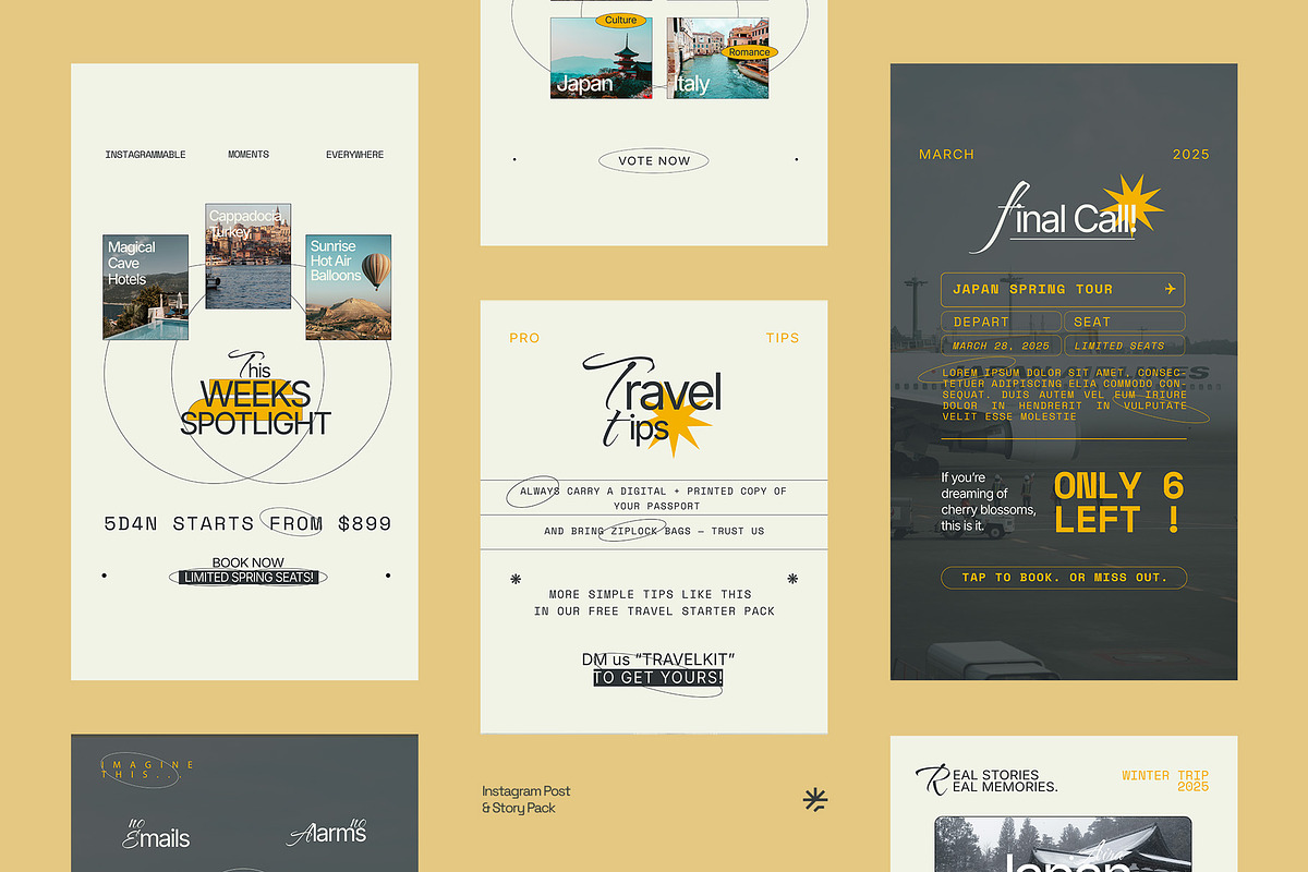 Travel and Tour Instagram Pack, a Social Media Template by fakhroo (Photo 1 of 4)