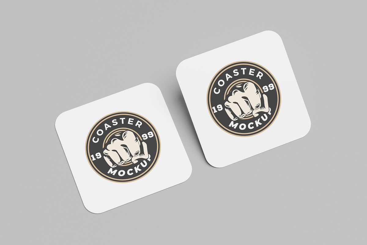 Coaster Mockup, an Advertising Mockup by Difa Design (Photo 5 of 5)