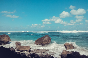 Stones in the ocean