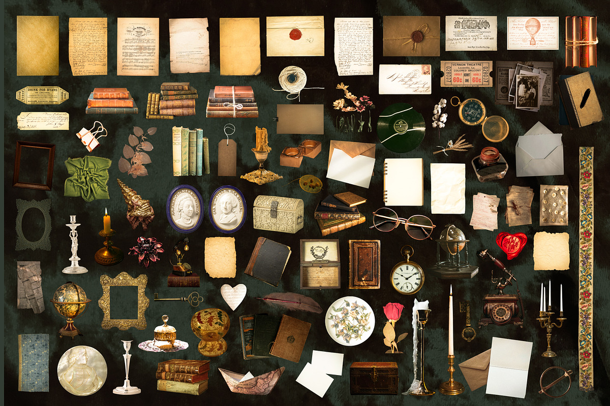 Velvet Heirloom: Museum Collage Kit, an Object Graphic by Anzhelika (Photo 8 of 9)